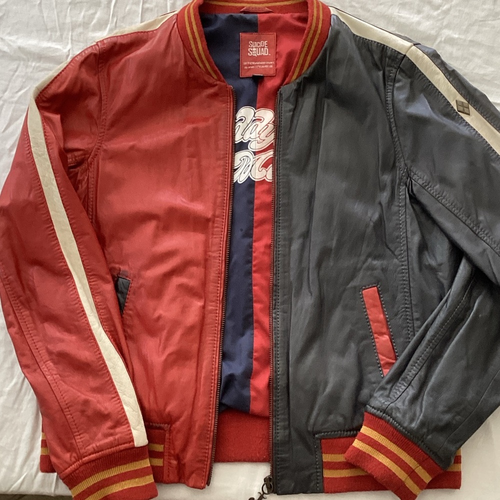 DC’s Harley Quinn, Red and Blue Bomber Jacket